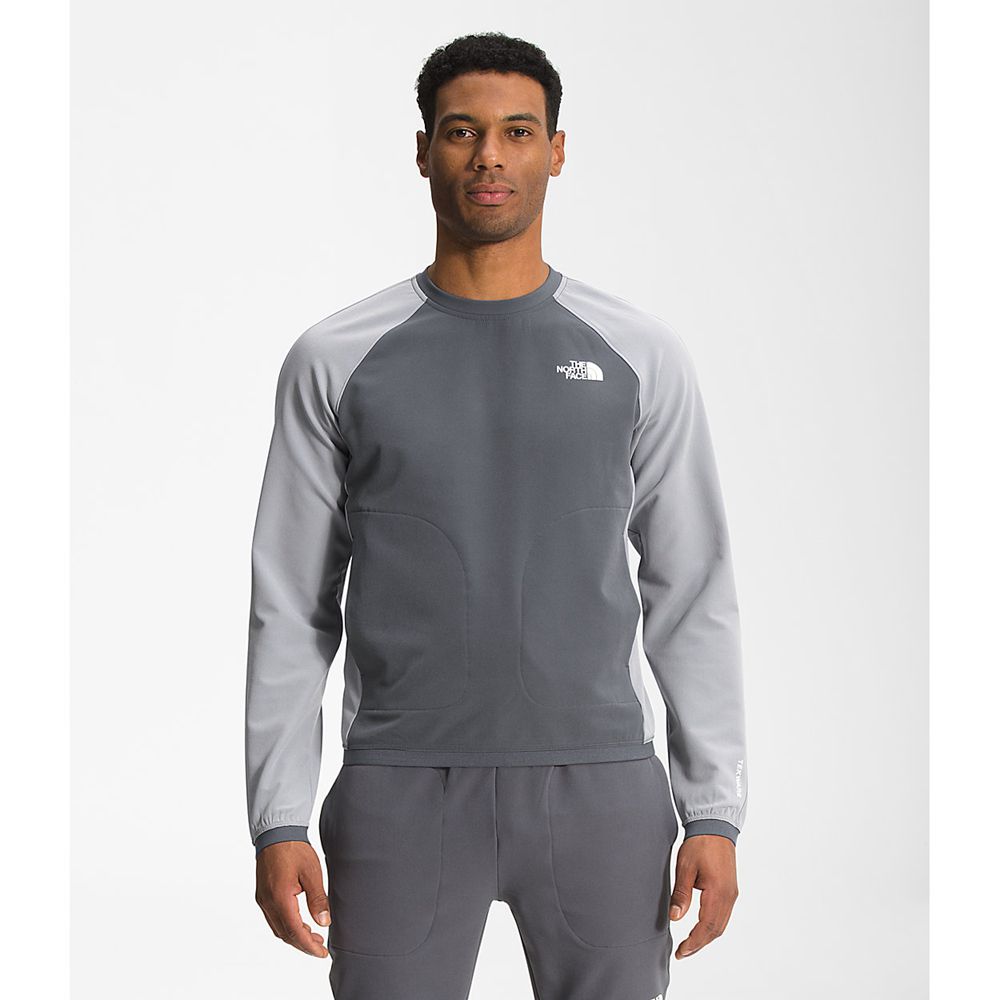 The North Face Fleece Jacket Mens Australia - The North Face Tekware® Crewneck Grey (HEI-601837)